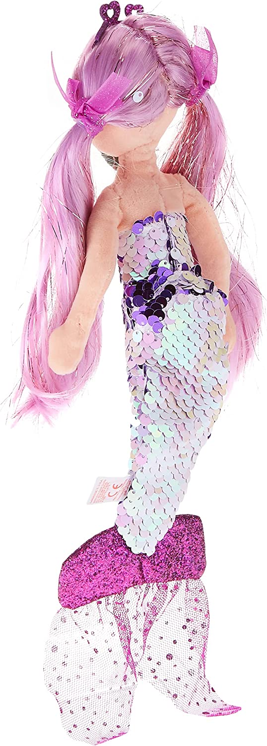 TY TY02101 Lorelei Purple Sequin Mermaid REG, Multicolored