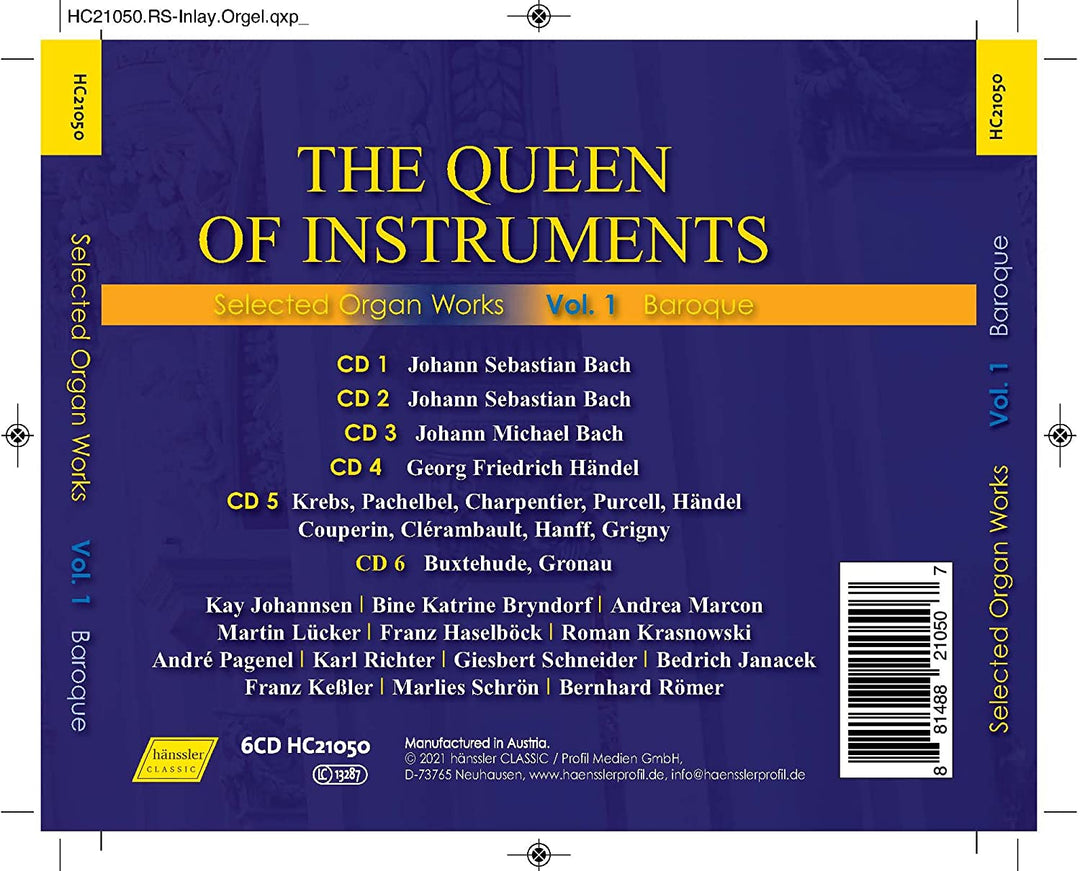 Queen Of Instruments, Vol. 1 [Kay Johannsen; Bine Katrine Bryndorf; Andrea Marco [Audio CD]