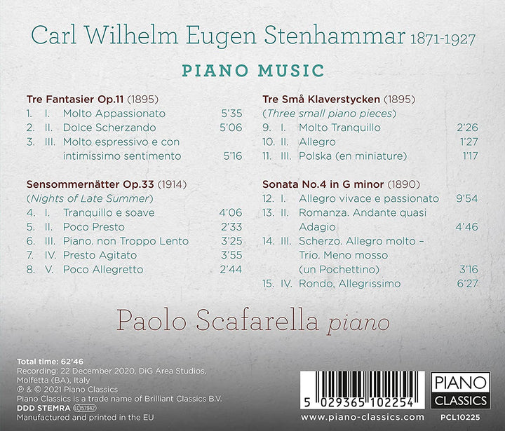 Paolo Scafarella - Stenhammar: Piano Music [Audio CD]