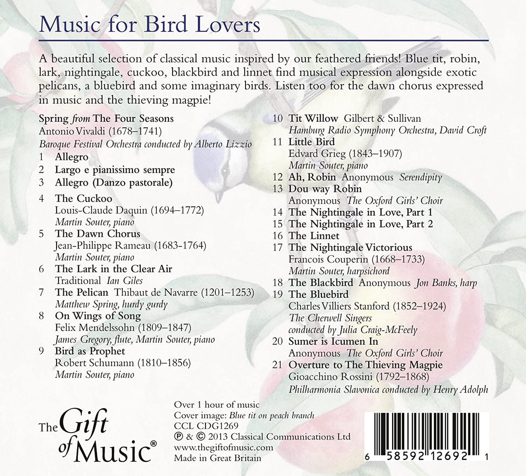 Music for Bird Lovers [Audio CD]