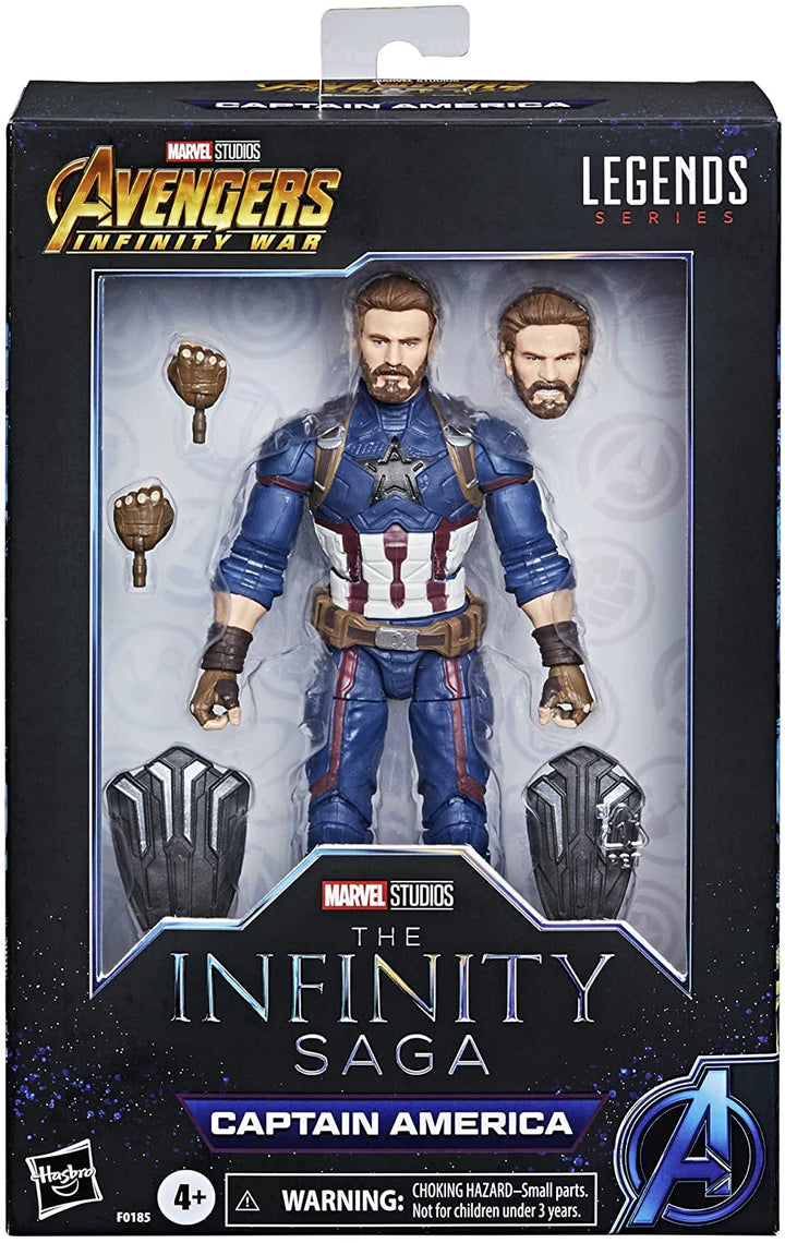 Avengers - Infinity Hasbro Marvel Legends Series, Captain America 15 cm Action Figure, Premium Design, Includes 5 Accessories, Multicolor, F01855L0 Multi-coloured