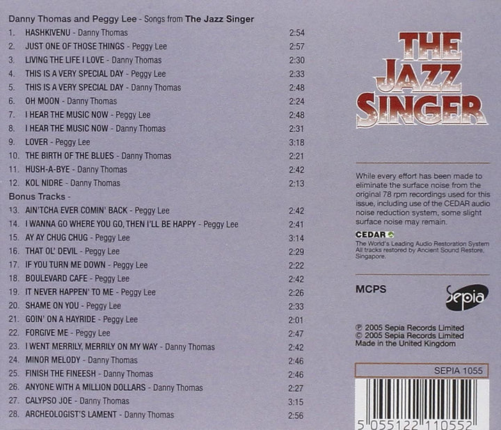 Songs from 'The Jazz Singer' [Audio CD]