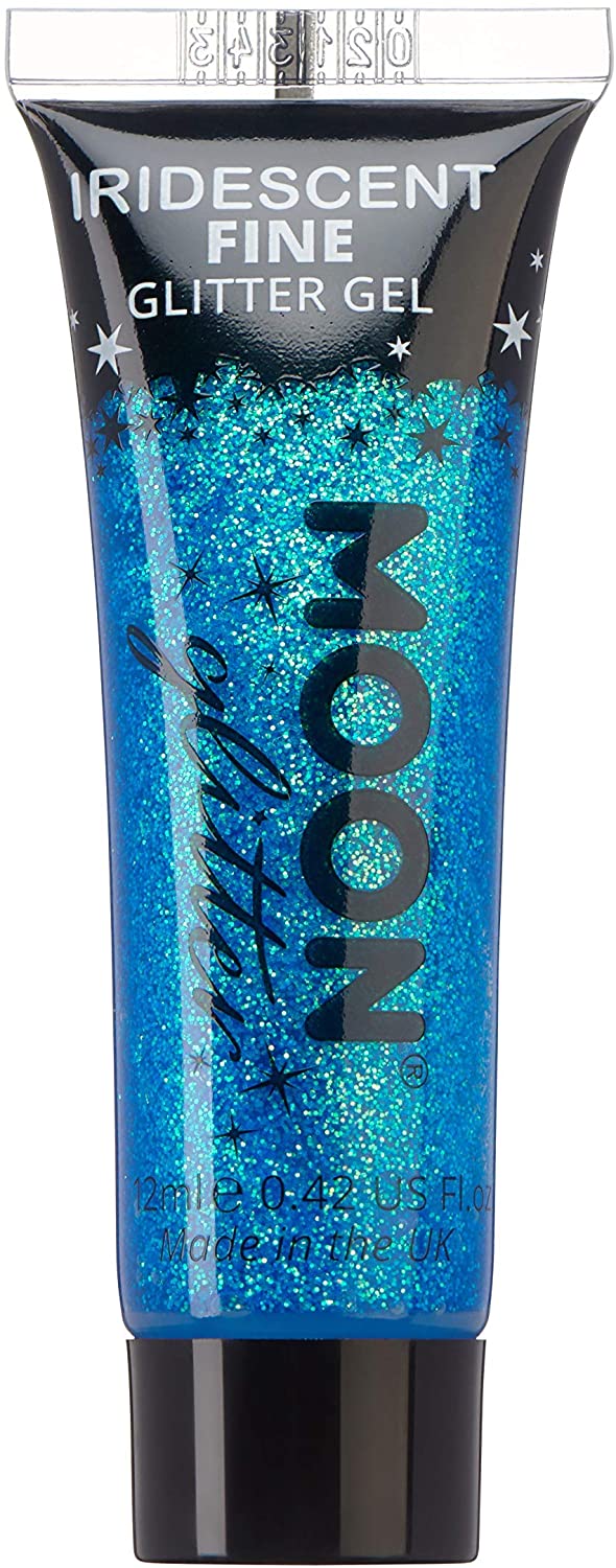 Gel scintillant fin irisé pour le visage et le corps de Moon Glitter-Blue