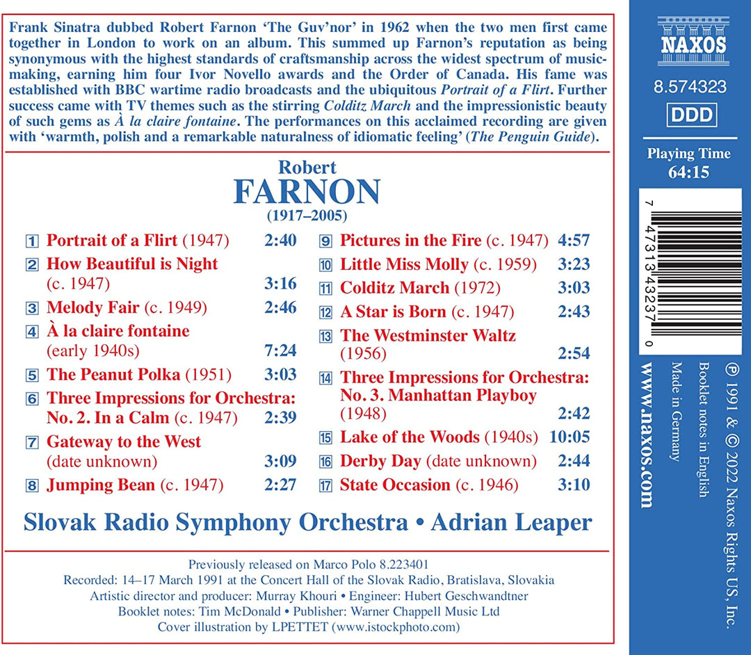 Slovak Radio Symphony Orchestra - Farnon: The Westminster Waltz - British Light Music, Vol. 9 [Slovak Radio Symphony Orchestra; Adrian Leaper] [Naxos: 8574323] [Audio CD]