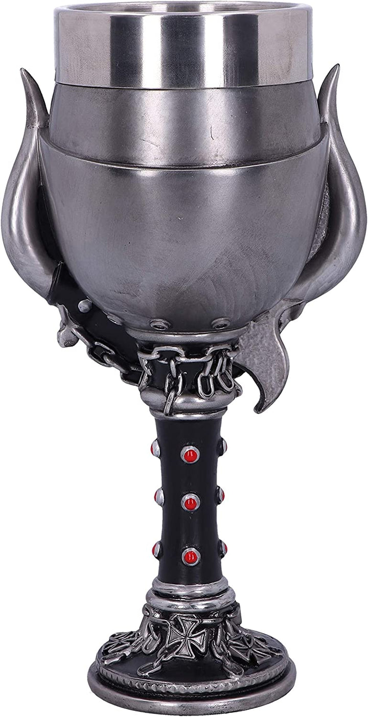 Nemesis Now Officially Licensed Motorhead Snaggletooth Warpig Goblet Glass, Silver, 20.5cm