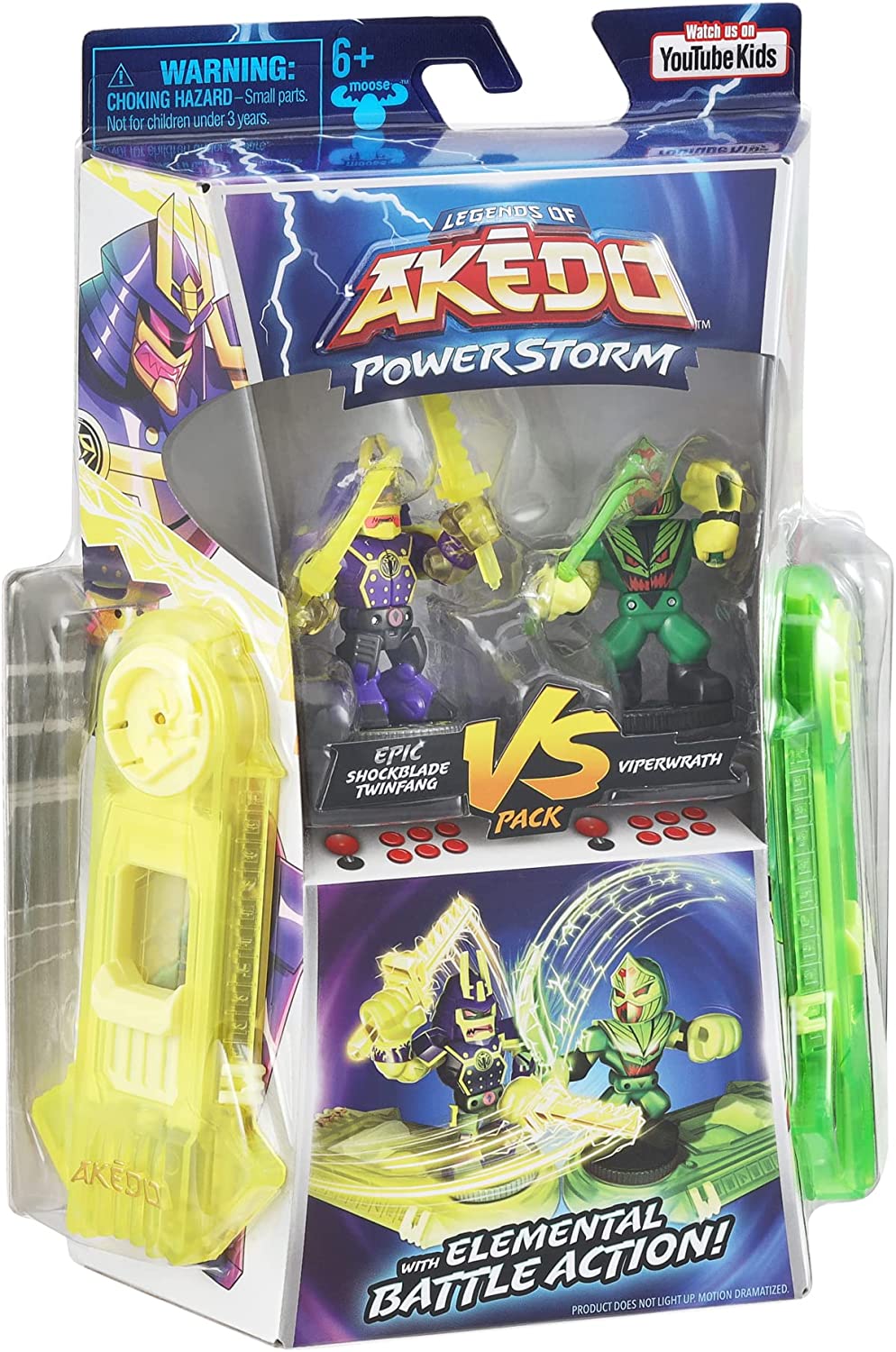 Legends of Akedo: Powerstorm Versus Pack - Viperwrath Vs Twinfang Warrior Figures