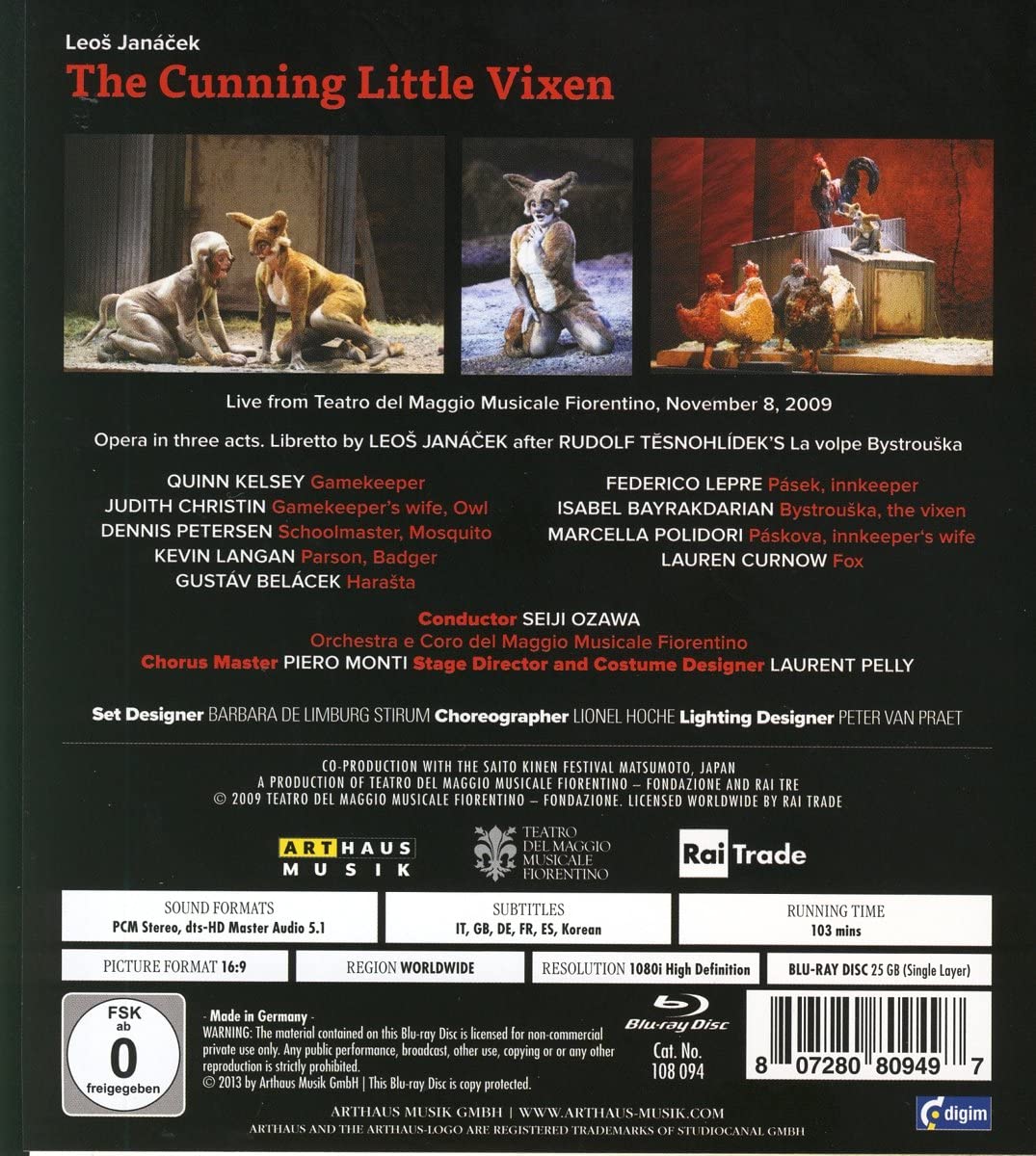 The Cunning Little Vixen [2013] - [Blu-ray]