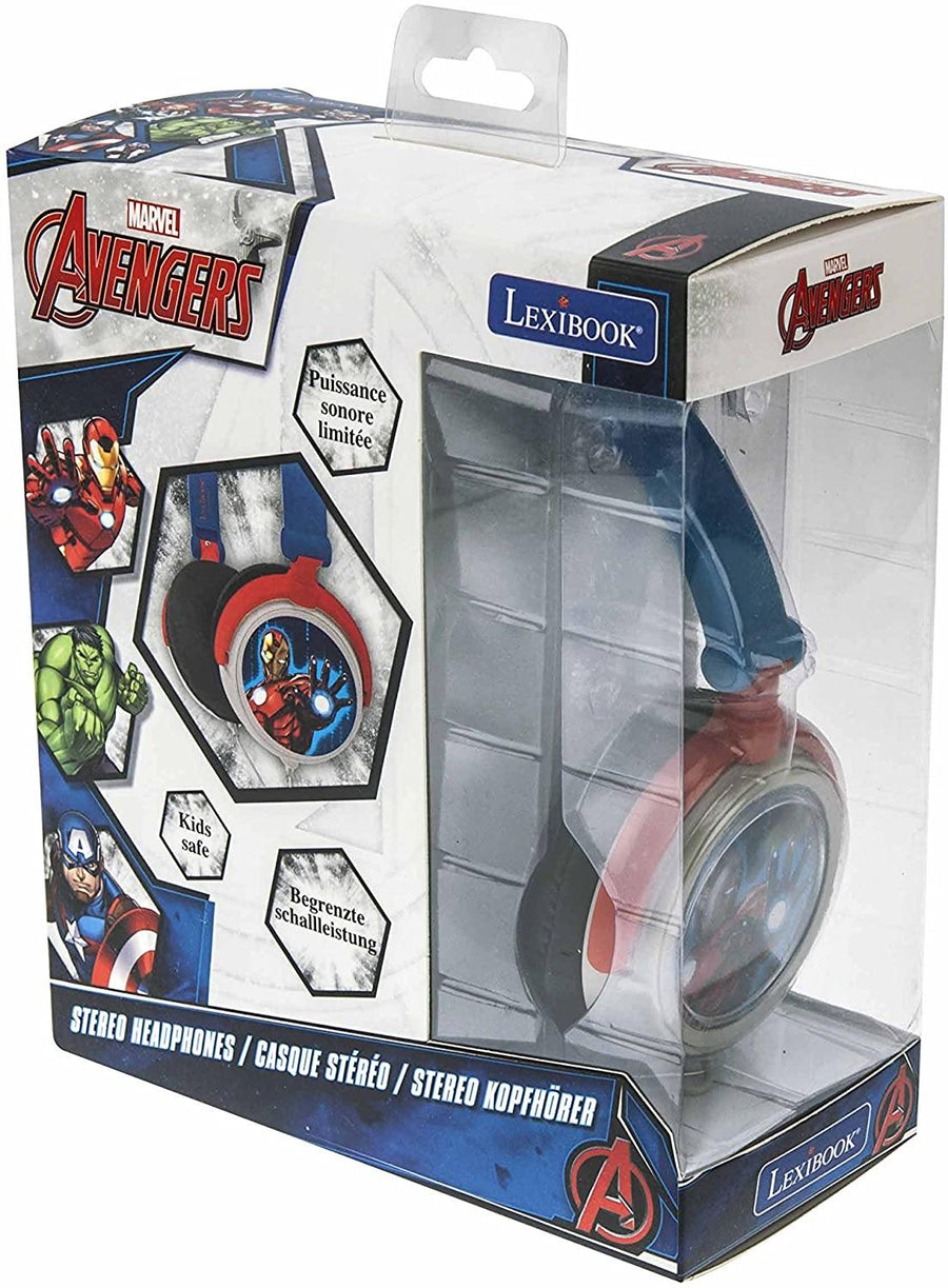 Lexibook HP010AV Marvel The Avengers Iron Man Stereo Headphone, kids safe, foldable and adjustable - Yachew