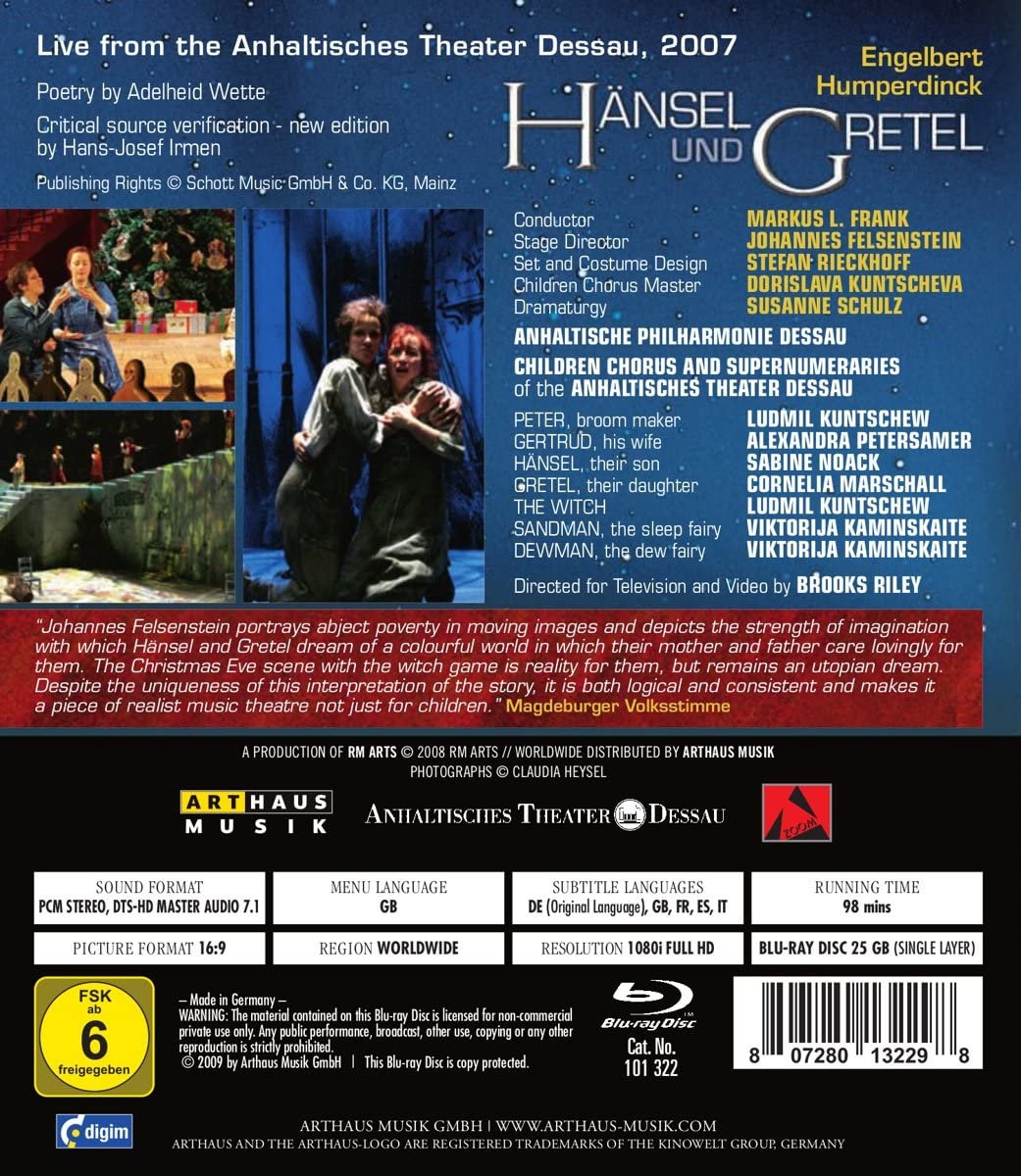 Hansel Und Gretel [2009] [Region Free] [Blu-ray]