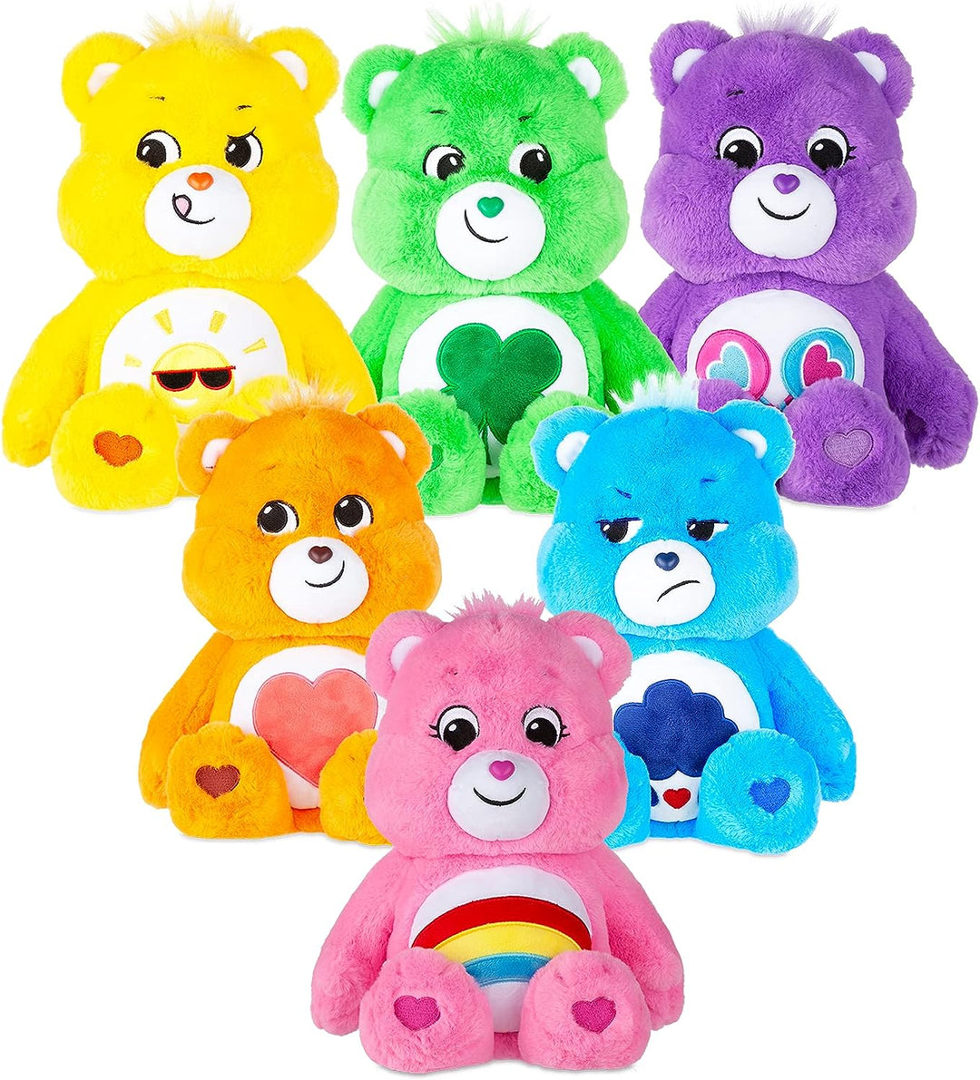 Care Bears 22064 14 Inch Medium Plush Good Luck Bear, Collectable Cute Plush Toy, Cuddly Toys for Children, Soft Toys for Girls and Boys, Cute Teddies Suitable for Girls and Boys Aged 4 Years +