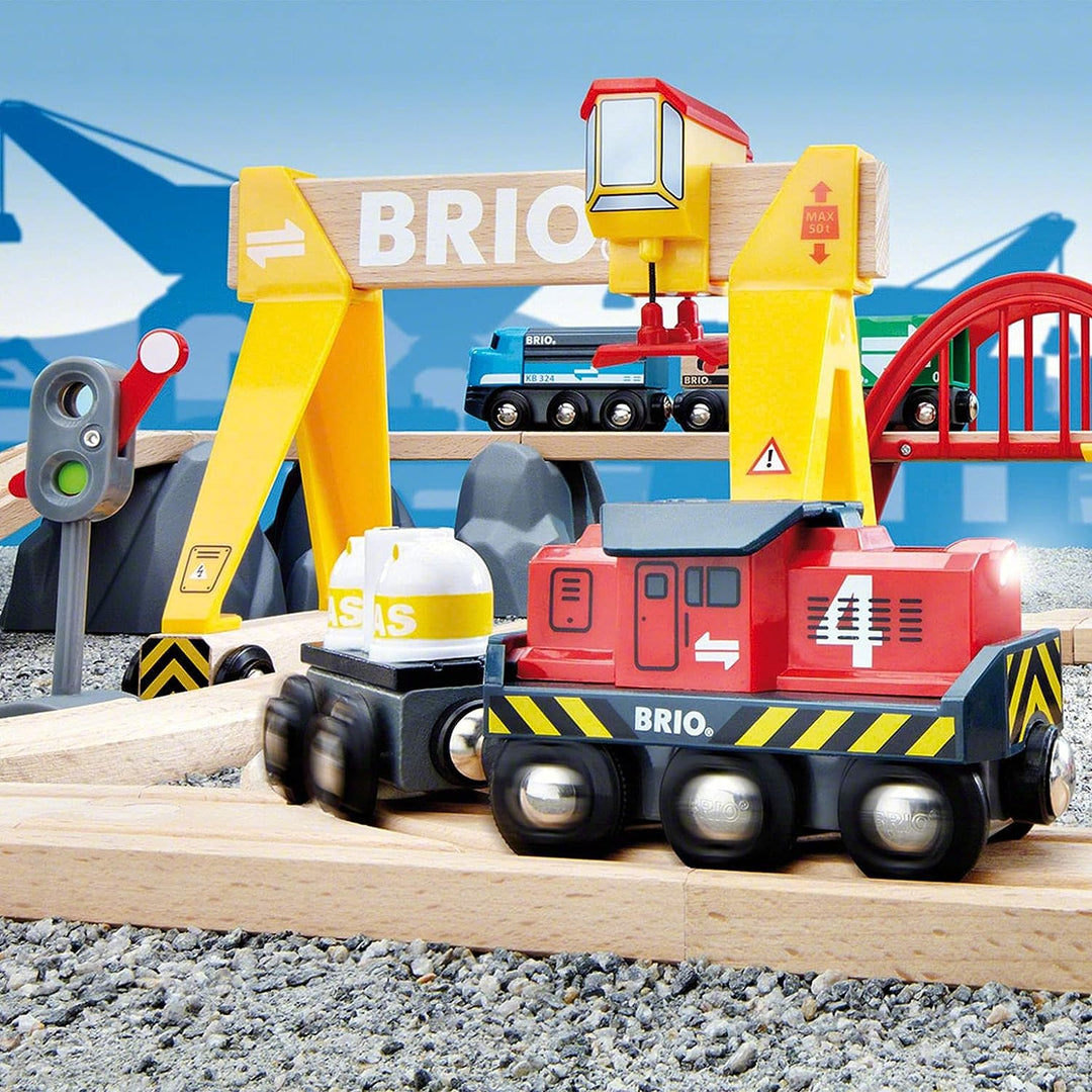 BRIO World Deluxe Cargo Train Set for Kids Age 3 Years Up