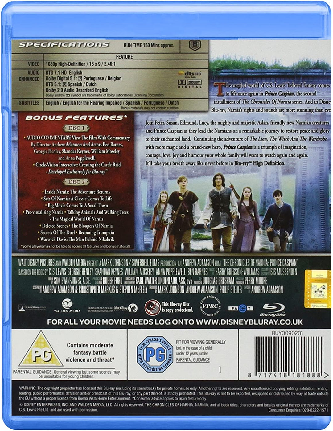 The Chronicles of Narnia: Prince Caspian [Blu-ray]