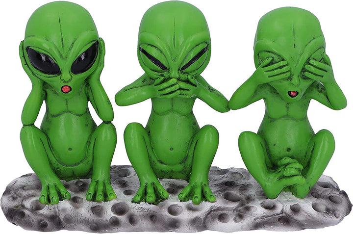 Nemesis Now Three Wise Martians 16cm See No Hear No Speak No Evil Alien Figurine