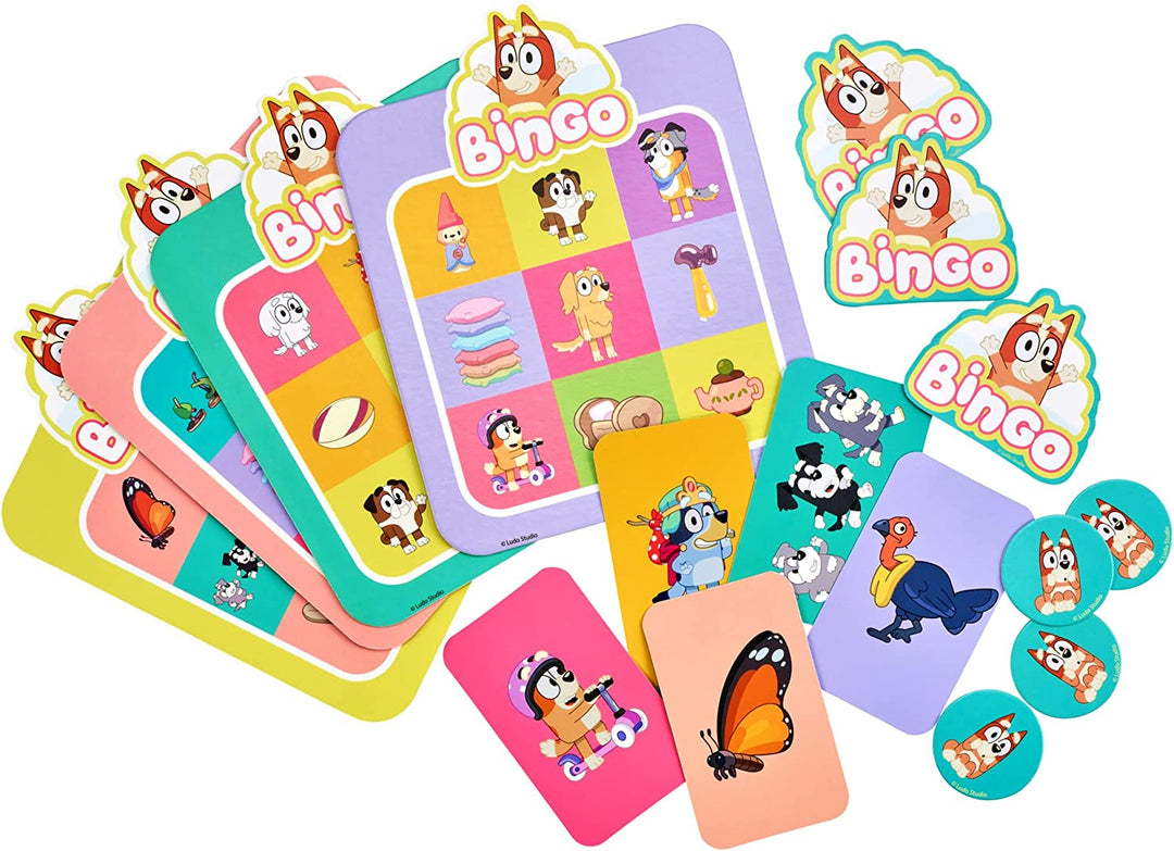 Bluey Bingo's Bingo School Friends 2 to 4 Players Card Game