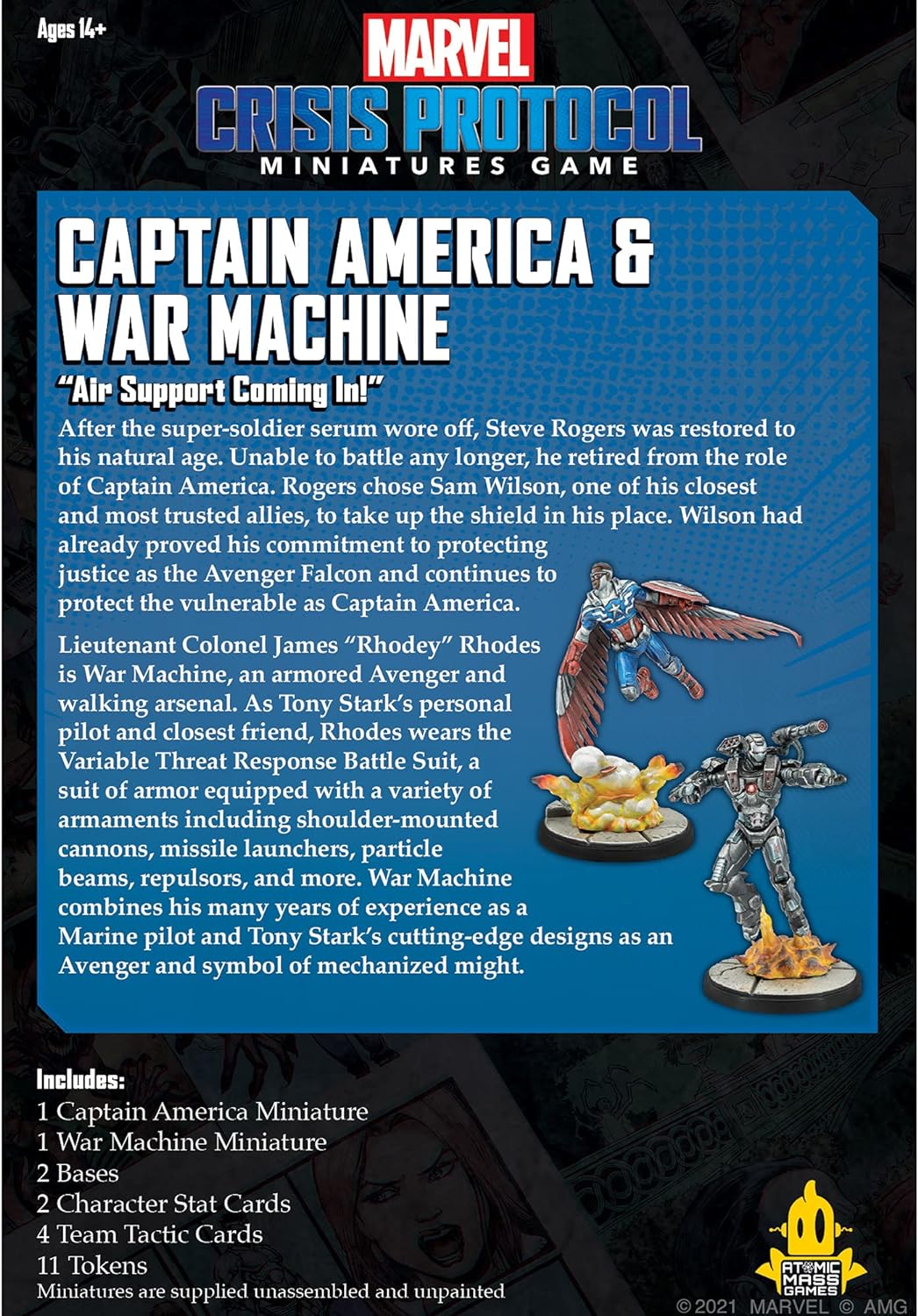 Captain America and War Machine - Marvel Crisis Protocol | Miniatures Game