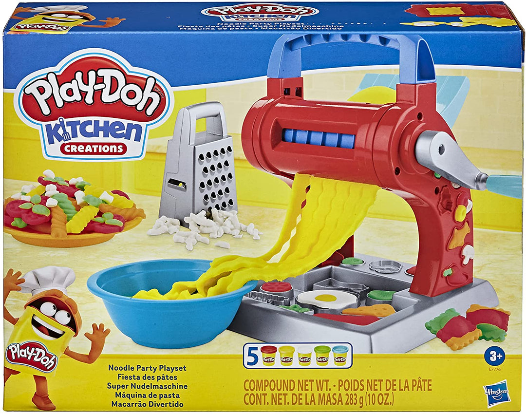 Play-Doh Kitchen Creations Noodle Party Playset for Children Aged 3 and up with 5 Non-Toxic Colours