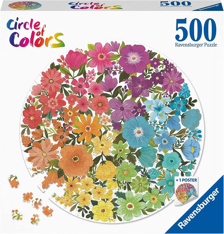 Ravensburger 17167 Circle of Colours-Flowers 500 Piece Jigsaw Puzzle for Adults and Kids