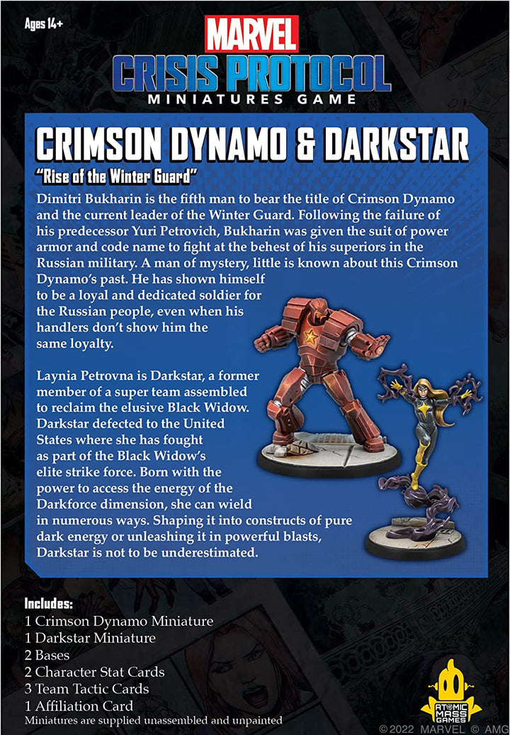 Atomic Mass Games Crimson Dynamo & Dark Star: Marvel Crisis Protocol Miniatures