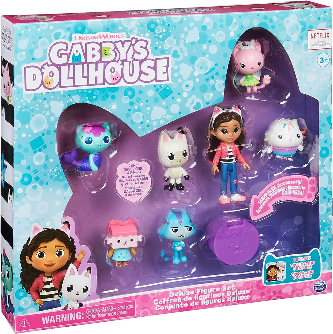 Gabby’s Dollhouse, Deluxe Figure Gift Set with 7 Toy Figures and Surprise Accessory