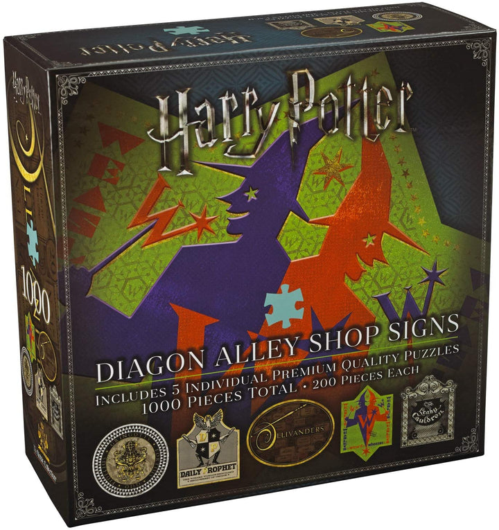 La Noble Collection 5x Diagon Alley Shop Signs 200pc Jigsaw Puzzles
