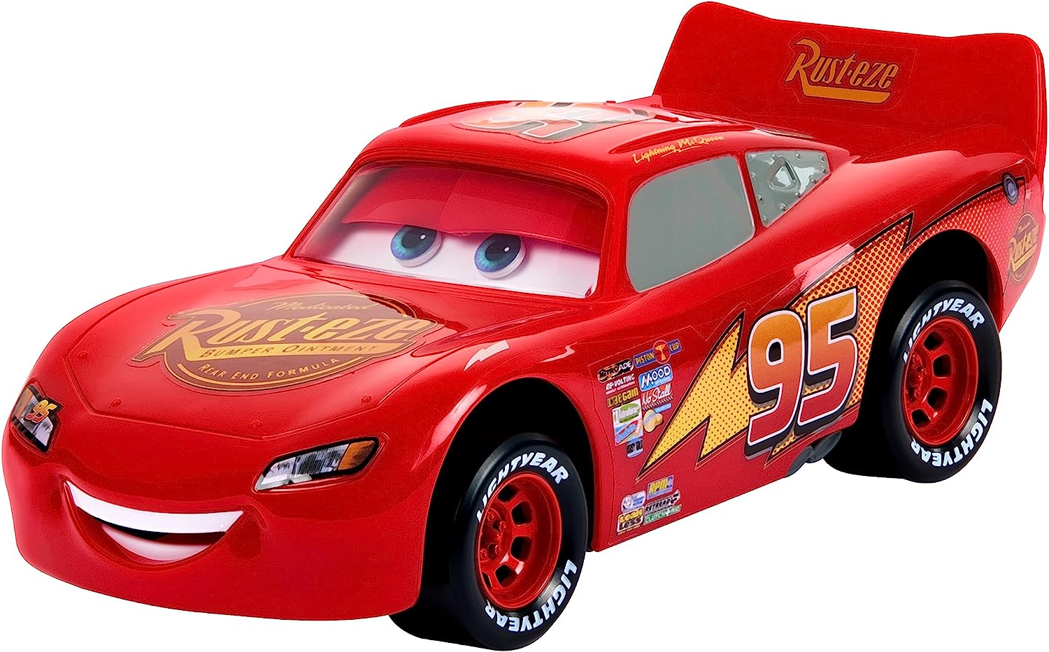 Disney and Pixar Cars Moving Moments Lightning McQueen Vehicle - Interactive Moving Eyes & Mouth, No Batteries Needed 1