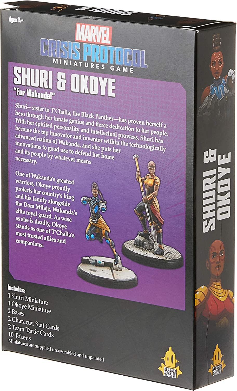 Atomic Mass Games | Marvel Crisis Protocol: Character Pack: Shuri and Okoye | Miniatures Game