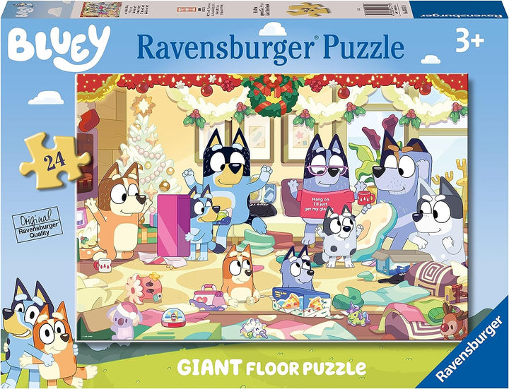 Bluey Christmas Jigsaw Puzzle - 24-Piece Giant Floor Puzzle for Ages 3+ (3171)