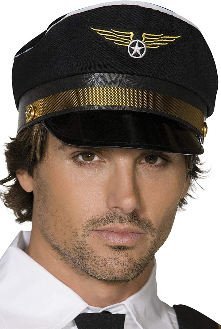 Pilot Black Cap Costume Accessory (US)