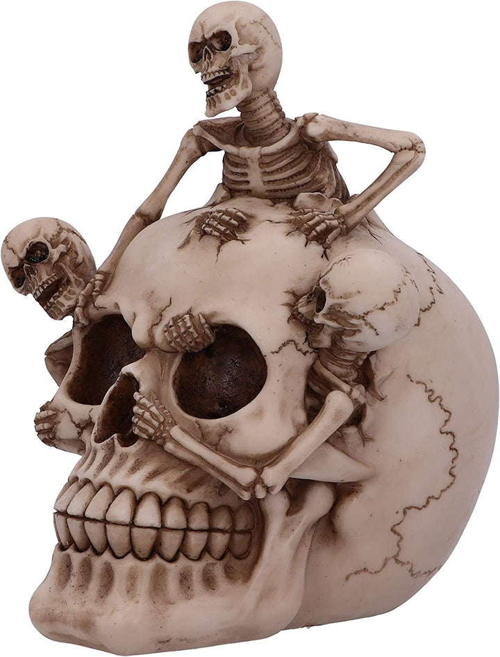 Nemesis Now Breaking Free Skeleton Emerging from Skull Ornament 17.7cm, Natural