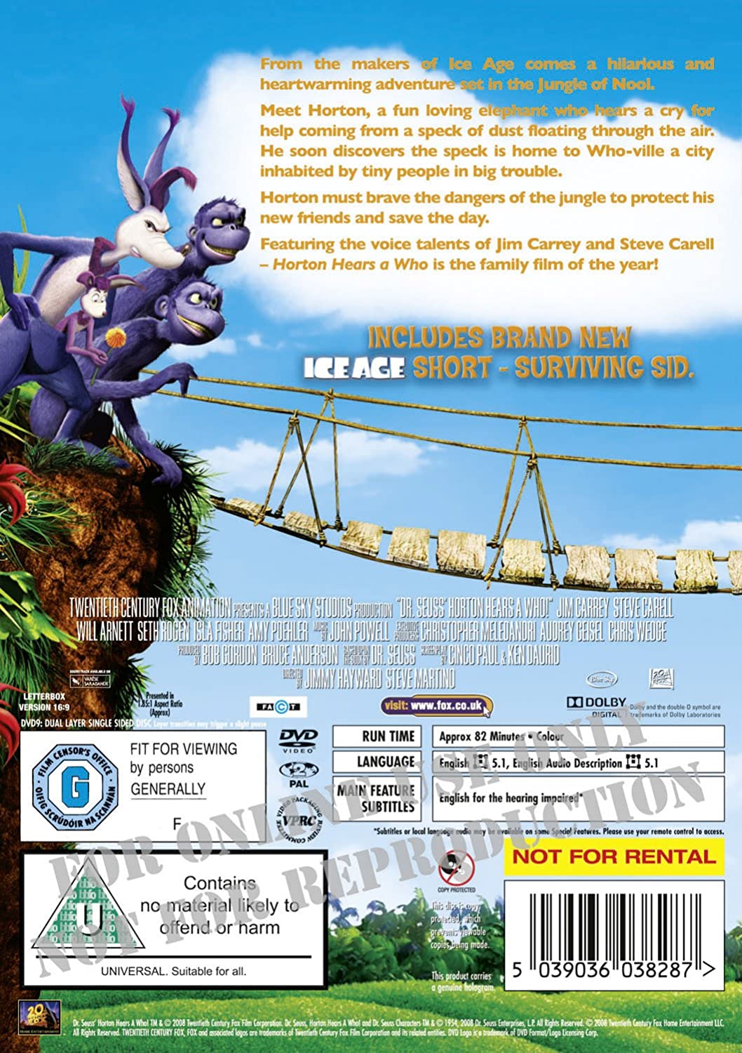 Horton Hears A Who (Single [2008] - Family/Adventure [DVD]