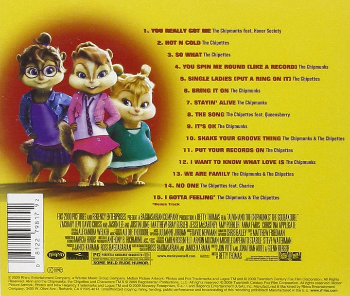 Alvin And The Chipmunks 2: The Squeakquel [Audio CD]