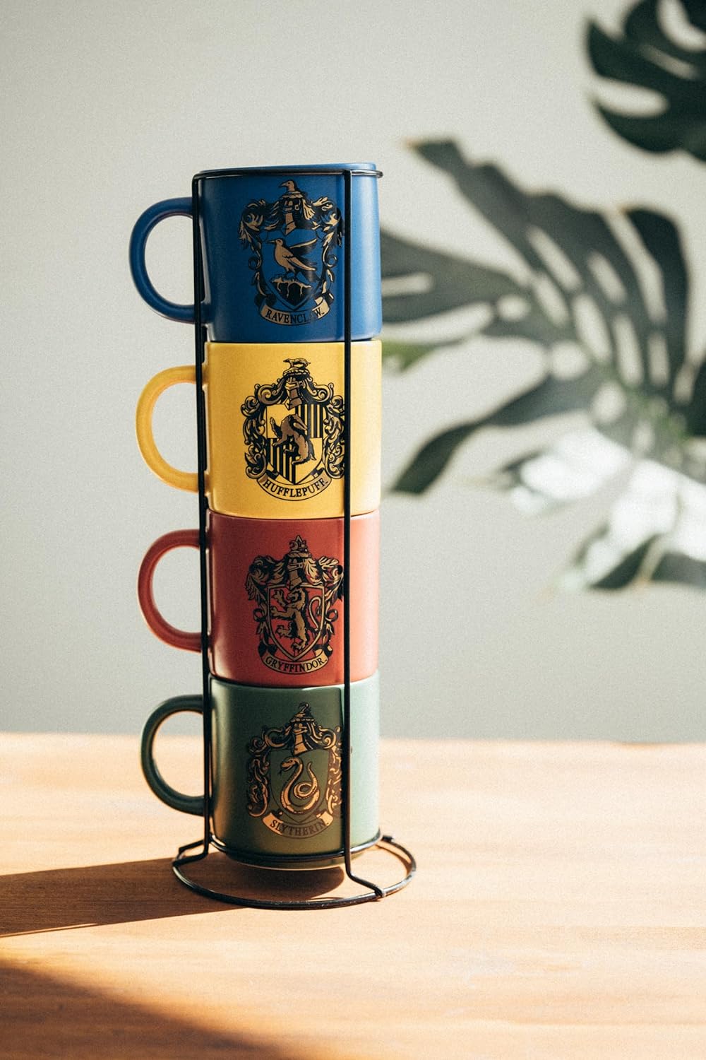 Grupo Erik Harry Potter Mug Set | 4 Porcelain Mugs & Metallic Stand