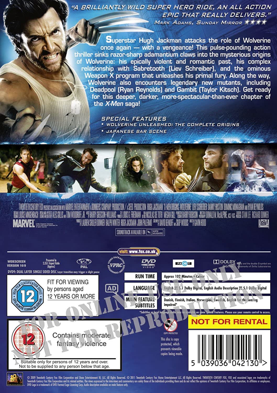 X-Men Origins: Wolverine (2009) - Action [DVD]