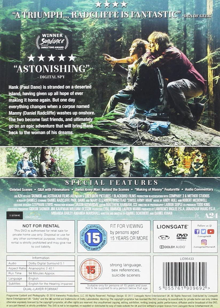 Swiss Army Man [2017] - Comedy/Adventure [DVD]