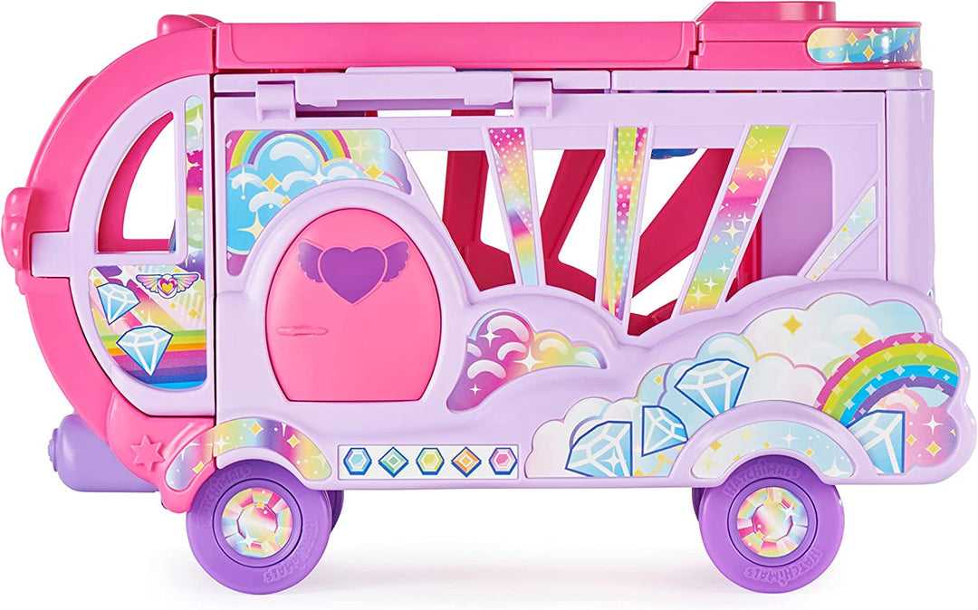 Hatchimals CollEGGtibles, Transforming Rainbow-cation Camper Toy Car with 6 Exclusive Characters