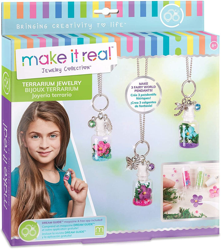 Make It Real Diy Terrarium Jewelry Terrarium Bottle Pendant Making Kit for Girls - Yachew