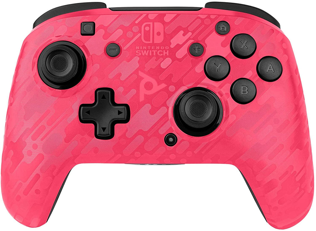 Controlador PDP Faceoff Deluxe + Interruptor inalámbrico de audio Camo Pink