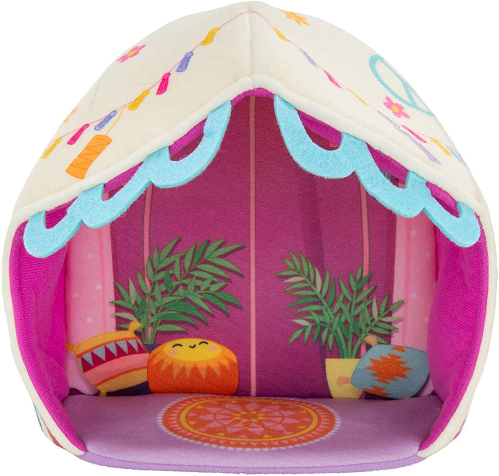 Squishville SQM0210 Deluxe Glamping Includes 2-Inch Paulita The Pink Tabby Cat,