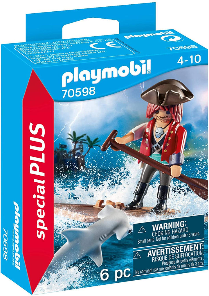 Playmobil 70598 Special Plus Pirate with Raft, Multicoloured, One Size