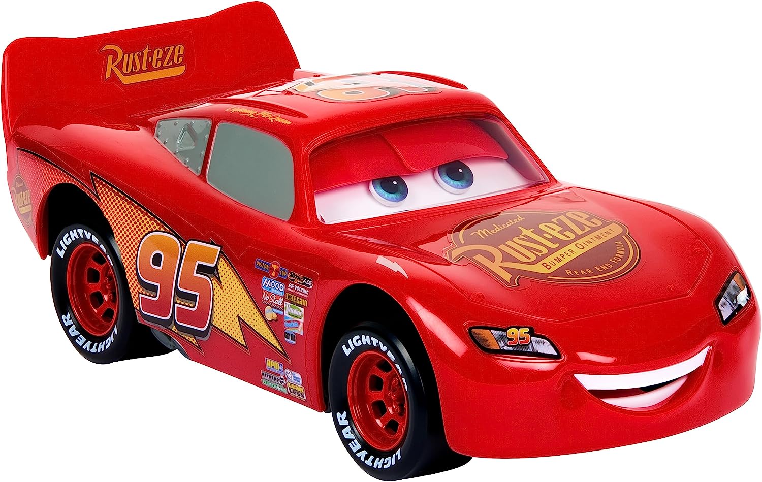 Disney and Pixar Cars Moving Moments Lightning McQueen Vehicle - Interactive Moving Eyes & Mouth, No Batteries Needed 2