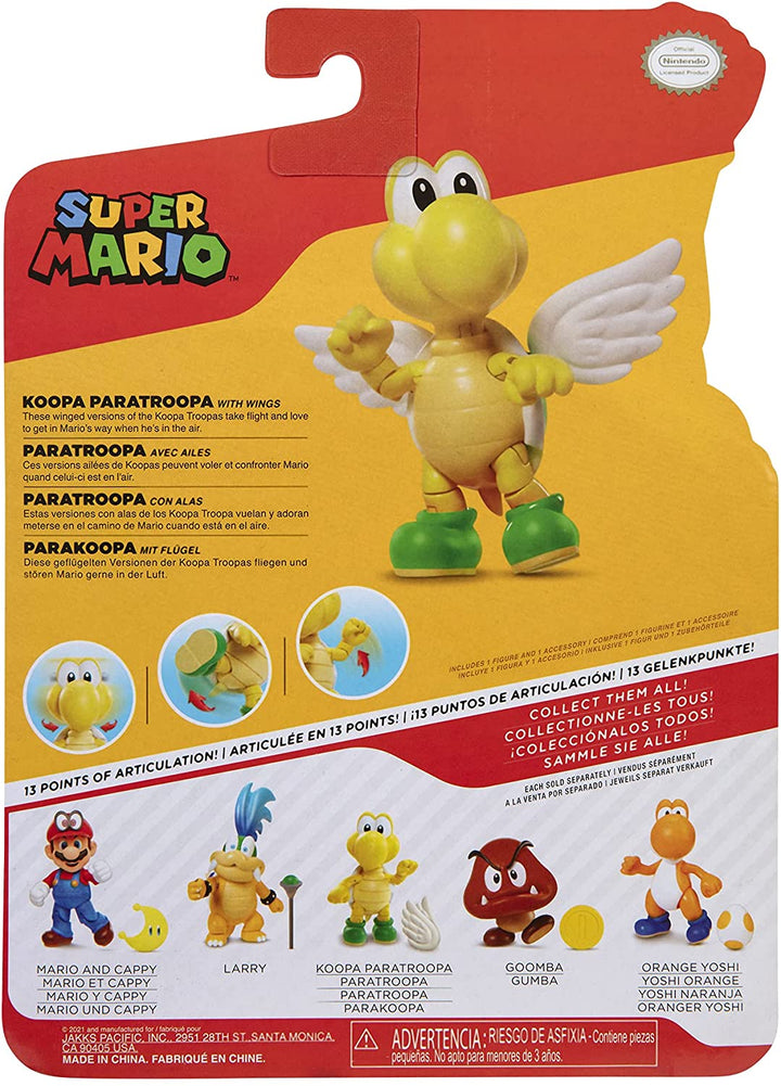 Nintendo Super Mario 4" Figure - Green Para Koopa Troopa with Wings