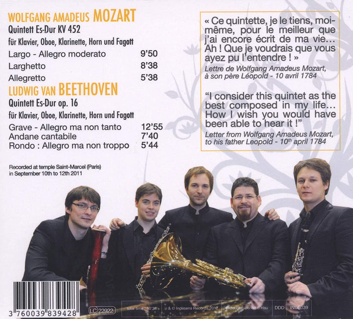 Beethoven & Mozart - Quintets For Piano & Wind [Audio CD]