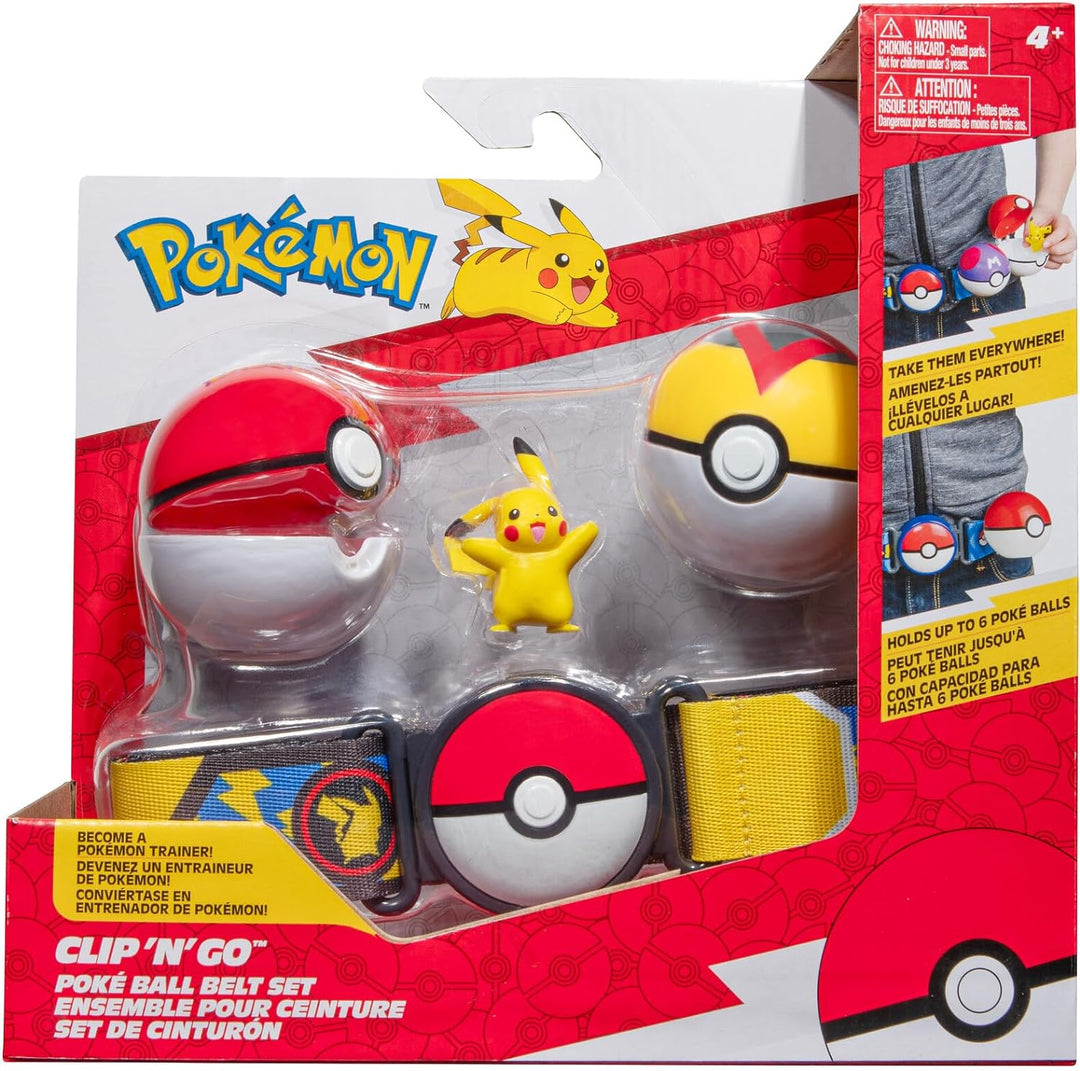 Pokemon Clip 'n Go Pikachu Poke Ball Belt Set