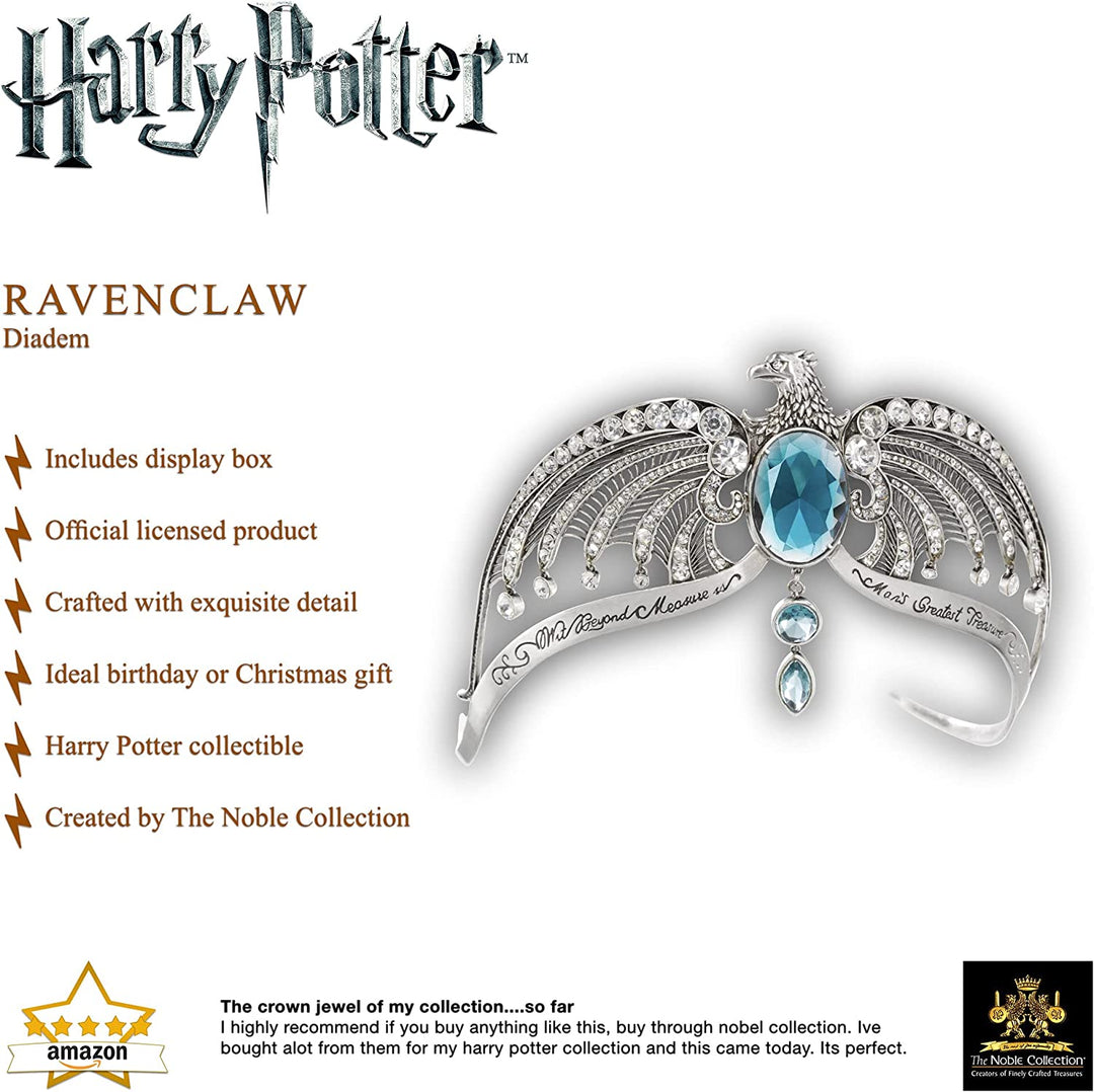 The Noble Collection Harry Potter Ravenclaw Diadem - 5.5in (14cm) Silver Plated