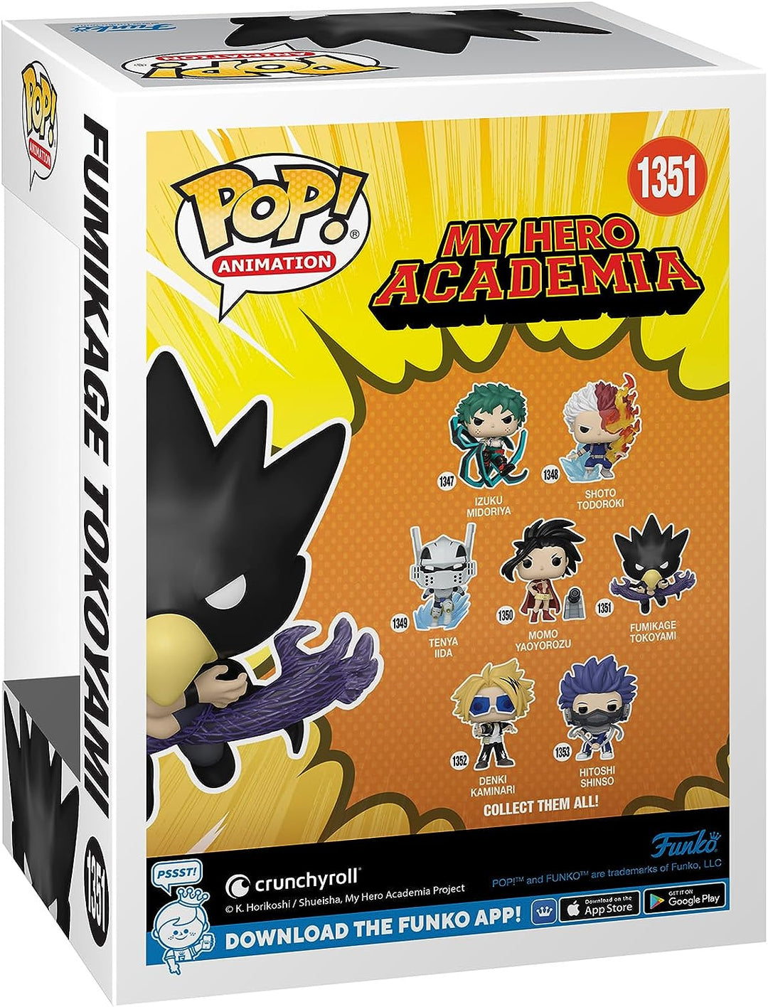 Animation: MHA - My Hero Academia - Fumikage Tokoyami and Dark Shadow - (Fallen Angel) Funko 67332 Pop! Vinyl #1351