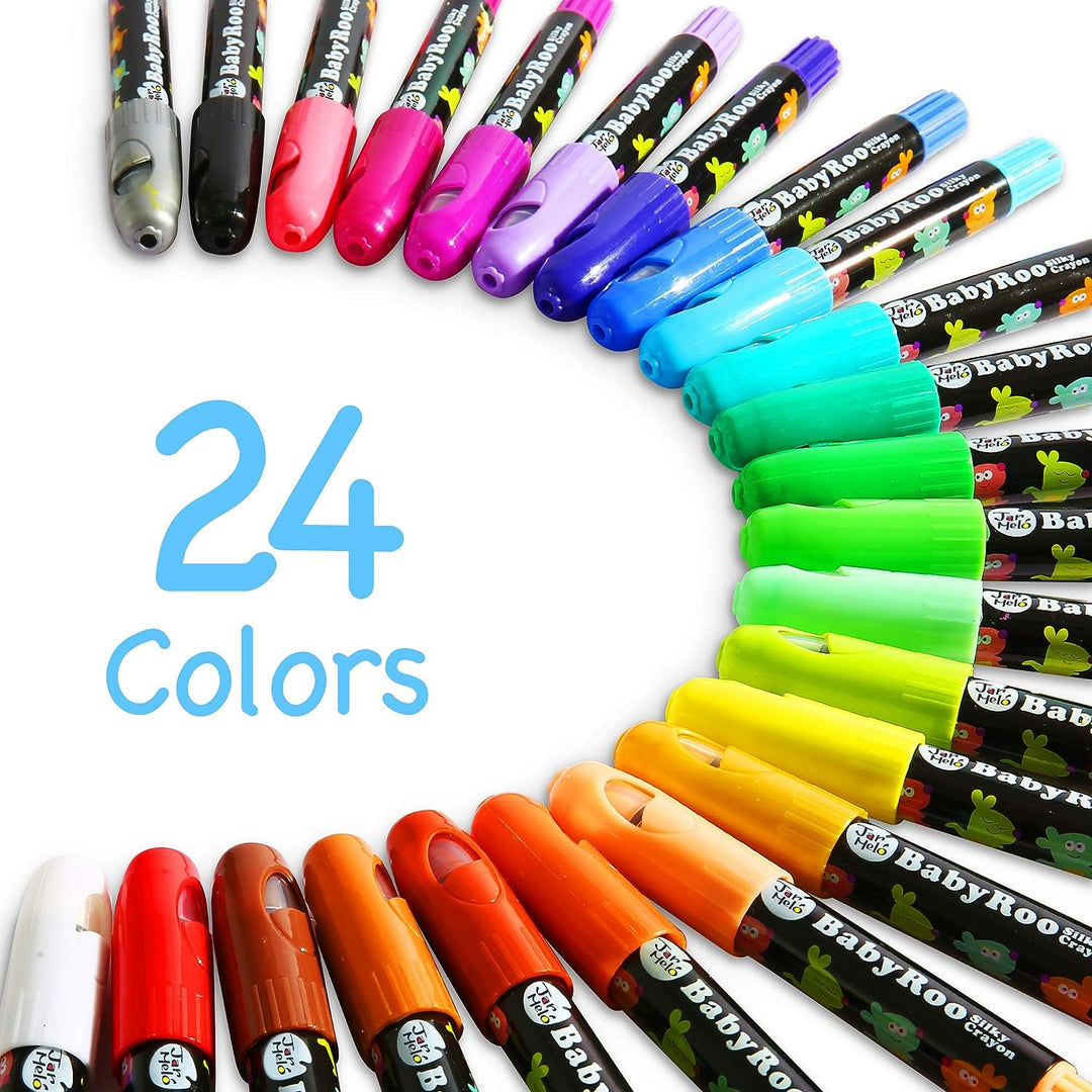 Silky Washable Crayon -Baby Roo 24 Colors (Explosion Line)