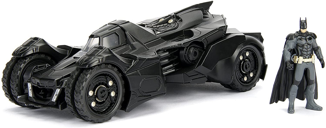 Jada Toys 253215004 Arkham Knight Batmobile 1:24 Scale Die-cast, Opening Doors, Includes Batman Figure, Black, One Size