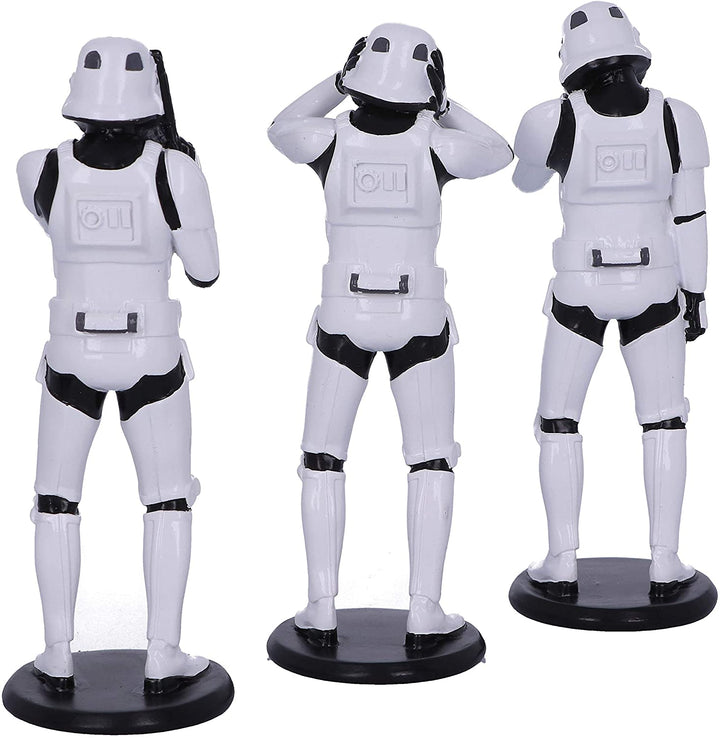 Nemesis Now Original Stormtrooper Three Wise Sci-Fi Figurines, White, 14cm