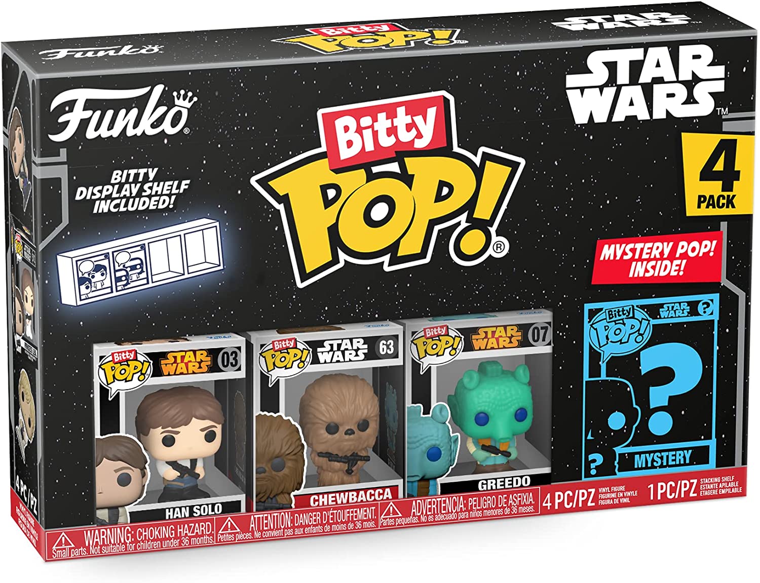 FUNKO Bitty PoP Star Wars Pack 4 Figuras De Vinilo Serie 3