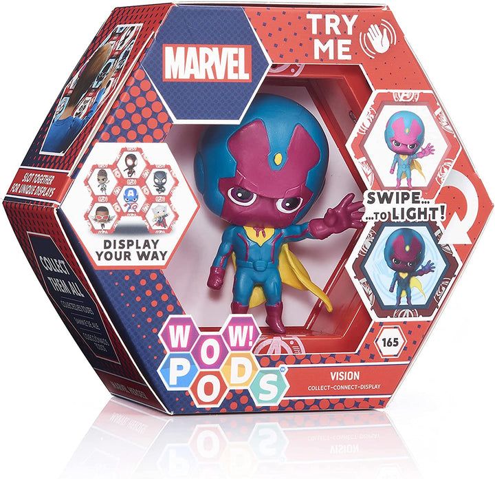 WOW! PODS Avengers Collection - Vision | Superhero Light-Up Bobble-Head Figure |